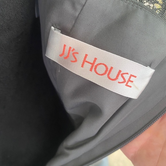 JJ House mother of the bride silver lace and glitter dress New with Tags size 12 - Picture 5 of 7